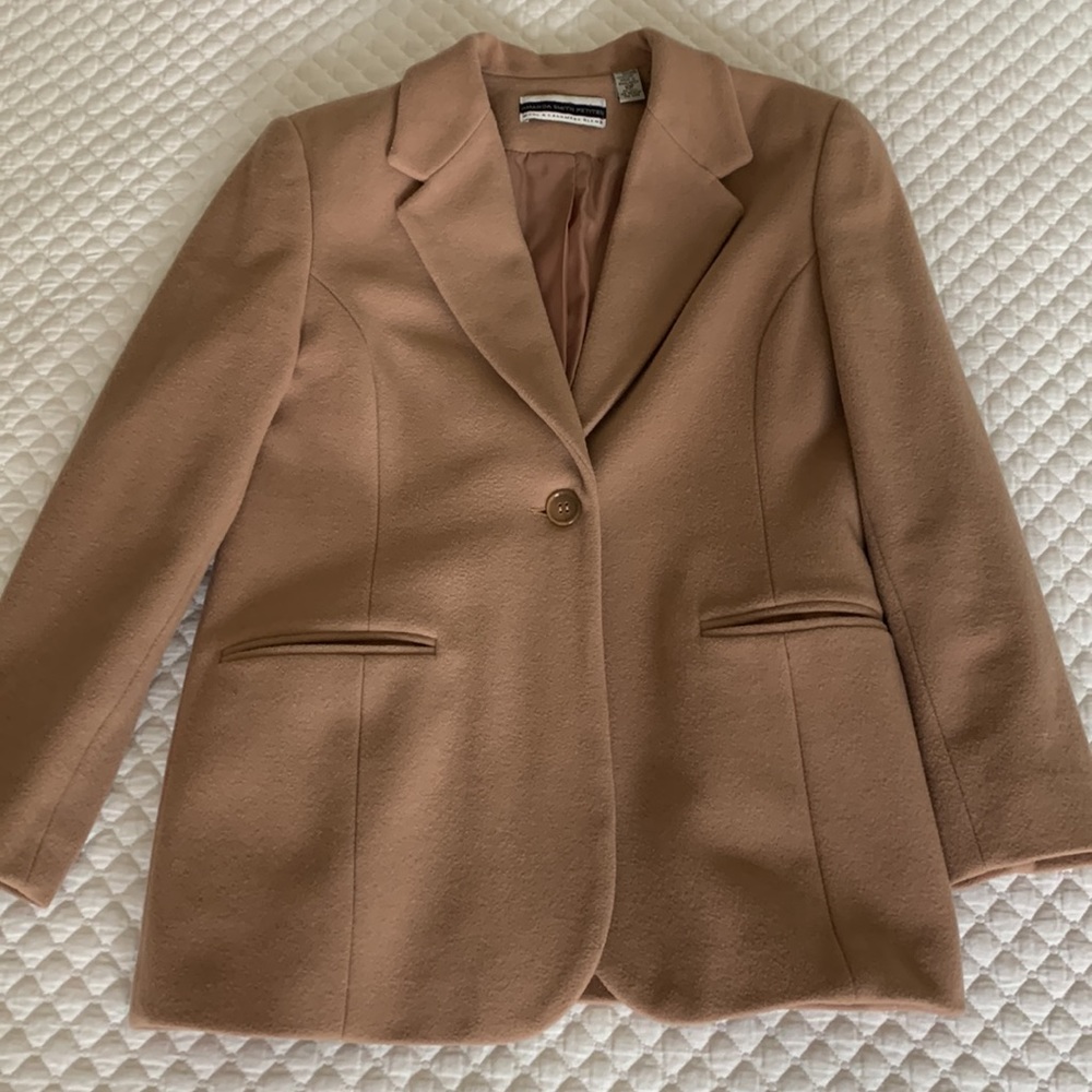 Amanda Smith Petite camel coat sz 10 wool and cashmere blend
